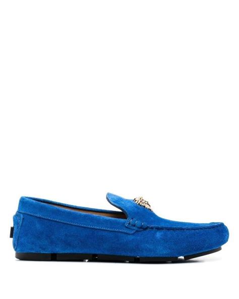 versace blue loafers